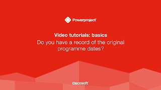 Tutorial  Do you have a record of the original programme dates [upl. by Amada360]