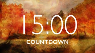 15 Minute Fall Leaves Timer with Relaxing Music and Alarm 🎵⏰ [upl. by Kilby]