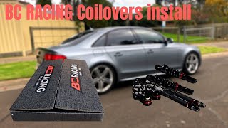 I Lowered My B8 Audi S4 With BC Racing Coilovers [upl. by Switzer]