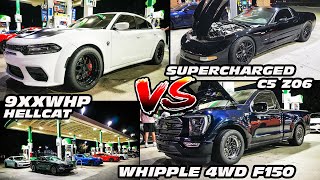 WHIPPLE 4WD F150 VS FBO E85 HELLCAT VS SUPERCHARGED C5 Z06  MEXICO RACES [upl. by Fritzie]