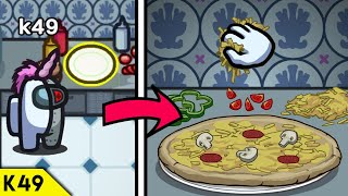 If Innersloth released New Task in Among Us  Make Pizza [upl. by Yrreg721]