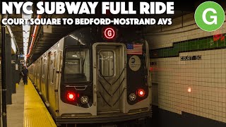 R160 G Train Full Ride from Court Square to BedfordNostrand Avenues  MTA NYCT Subway [upl. by Anailli]