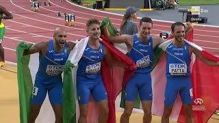 STAFFETTA 100m ARGENTO  MONDIALI ATLETICA BUDAPEST 2023 [upl. by Venus568]