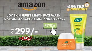 JOY SKIN FRUITS LEMON FACE WASHamp VITAMIN C FACE CREAM COMBO PACK  unboxing  face wash [upl. by Eenej359]