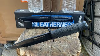 Cold Steel Leatherneck SF resharpening and a little fun [upl. by Brockwell]