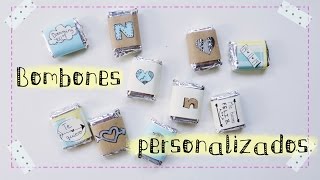 ENVOLTORIOS PERSONALIZADOS para DULCES Y BOMBONES idea regalo [upl. by Leake]