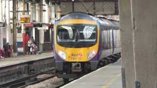 Double TransPennine Express Class 185 approaches Preston 7913 [upl. by Oicelem981]