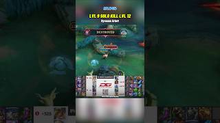 Level 9 Solo Kill Level 12 mobilelegends mlbb mplid [upl. by Ciprian]