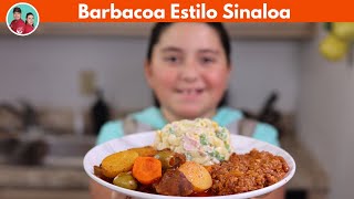 Como preparar BARBACOA DE RES Estilo Sinaloa con Salsa  Receta Deliciosa [upl. by Aelahc]