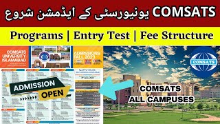 COMSATS University Admission Fall Open Apply Entry Test  Fee Structure Courses Merits [upl. by Neeham]