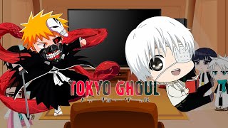 Bleach react to Kaneki Ken Tokyo Ghoul  Aizen vs Kenpachi  Gacha react [upl. by Assinna262]