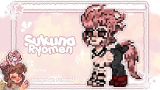 ✮⋆ 🫀Pony Town⋆˙ ∘₊✧─Sukuna Ryomen Cosplay Tutorial─✧₊∘ •°Jujutsu Kaisen°• ⋆˙ by szha ⋆˙ [upl. by Mcclenon514]