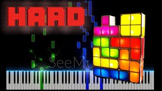 Tetris Theme  Piano Tutorial [upl. by Nairred]