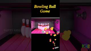 Kutty kids TV Shorts  Bowling ball game with colors and numbers for kidsFun to Learn TV [upl. by Aleahc804]