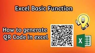 How to generate QR Code in excel [upl. by Dorice]