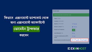 How to Push a Domain to another user account from ExonHost Dashboard [upl. by Brosine882]