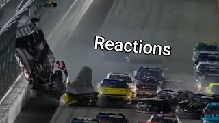 Reactions to The Xfinity Daytona Finish amp Myatt Sniders Scary Flip [upl. by Beaver]