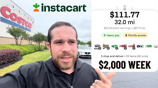 Another 2000 Week doing Instacart  Faster means more money [upl. by Yesak107]