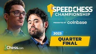 Speed Chess Championship 2023 Quarterfinal  Hikaru v Fabiano USA 1 amp 2 Clash  coinbase [upl. by Enalb78]