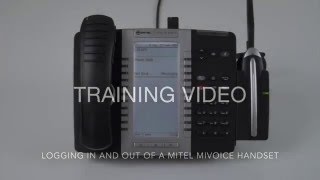 Logging in and out of a Mitel MiVoice 5300 Series Handset [upl. by Relluf]