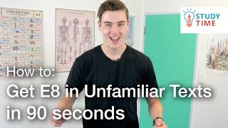 How to GET E8 in NCEA Unfamiliar Texts in 90 SECONDS  StudyTime NZ [upl. by Davita]