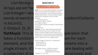 Difference between map and flatMap in Streams javainterviewquestionsanswers javaprogramming [upl. by Bear]