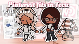 Recreating aesthetic Pinterest outfits in Toca Boca with voice aesthetic new pack ￼ [upl. by Purse]