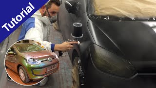 Plasti Dip mit Lackierpistole verarbeiten Auto komplett mit Sprühfolie gedippt [upl. by Oedama]