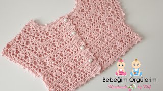 elifpirenviseTığ işi Elbise Robası Yeni ModelÇiçekli Robababydress [upl. by Llenram951]