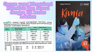 Garam Yang mengalami hidrolisis dan sesuai hasil uji kertas lakmus [upl. by Atsuj]