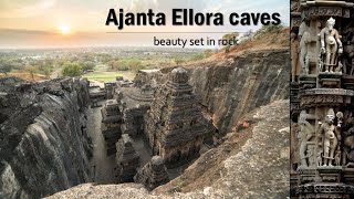 Ajanta Ellora Caves Maharashtra India The MindBoggling Rock Cut Temples of India  coTravelin [upl. by Aiahc120]