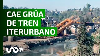 Suspenden obras de Tren Interurbano por caída de grúa lanzadora de dovelas [upl. by Neeloj]