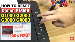 How to Manual Reset Canon Pixma G1000 G2000 G3000 G4000 Series Fix P07 and 5B00 Error  INKfinite [upl. by Kaila38]