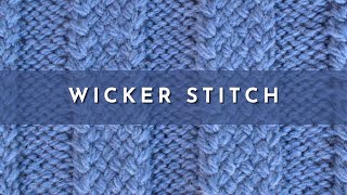 How to Knit the Wicker Stitch  Knitting Stitch Pattern  English Style [upl. by Aryajay389]