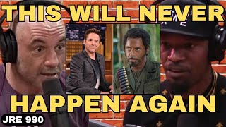 RDJ ‘Blackface’ Tropic Thunder amp AllStar Weekend  Joe Rogan amp Jamie Foxx [upl. by Lundberg]