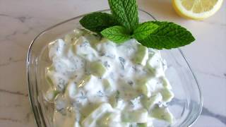 Salade de Concombre au Yaourt et à la Menthe [upl. by Herrington]