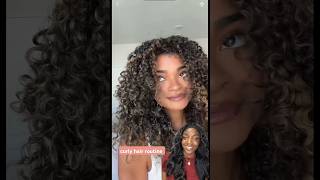 curly hair routine curlyhair curlyhair curls curlygirl curlyhairstyles curlyhairgoals [upl. by Anilys]