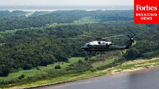 President Biden Takes Aerial Tour Of The Amazon Rainforest [upl. by Marius]