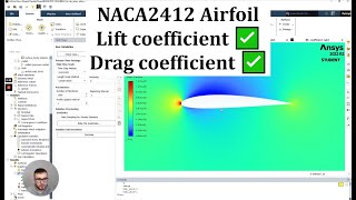 NACA2412 Tutorial in ANSYS Fluent Student Version  Lift Drag Angle of Attack [upl. by Amitarp]