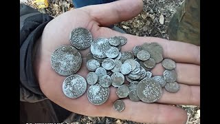 Treasure of 1000 silver coins found while metal detecting  Romania  Wallachia Mud Scanners [upl. by Atinet]