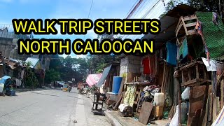 WALK TRIP STREETS AT NORTH CALOOCAN CITY PHILIPPINES [upl. by Adnouqal285]