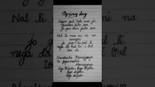 BTS  Spring Day song Lyrics bts springday euphoriamuxic [upl. by Modestine]