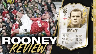 88 MID ICON ROONEY REVIEW  GIVEAWAY CHALLENGE FIFA22 [upl. by Alleuqahs]