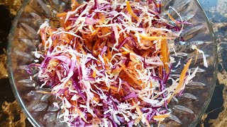 Coleslaw Recipe vinegar coleslaw  no mayo coleslaw [upl. by Ejroj]