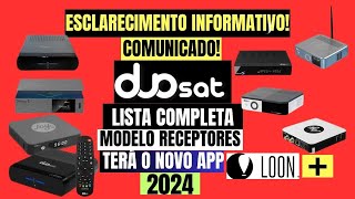 NOVO ON DEMAND DA DUOSAT LISTA COMPLETA DOS MODELOS QUE TERÁ ATUALIZAÇÃO PARA FUNCIONAMENTO DO APP [upl. by Boggers204]