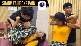 Sharp TAILBONE Pain  SCIATICA Nerve Pain  In 1 SESSION 70 RELIEF  ASMR Chiropractic  Dr Ravi [upl. by Garihc876]