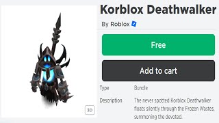 Korblox Deathwalker Free Giveaway [upl. by Larret]