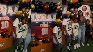 Megas Epic 10th Birthday Bash BasketballThemed Party with Omarion amp Apryl Jones [upl. by Inavoj]