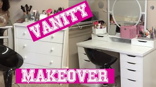 Vanity Makeover ft Ikea alex drawers amp table top [upl. by Paulette]