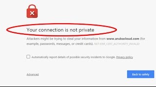 How To Fix Your Connection is not privateNETERRCERTAUTHORITYINVALID in Google Chrome [upl. by Nnaoj906]